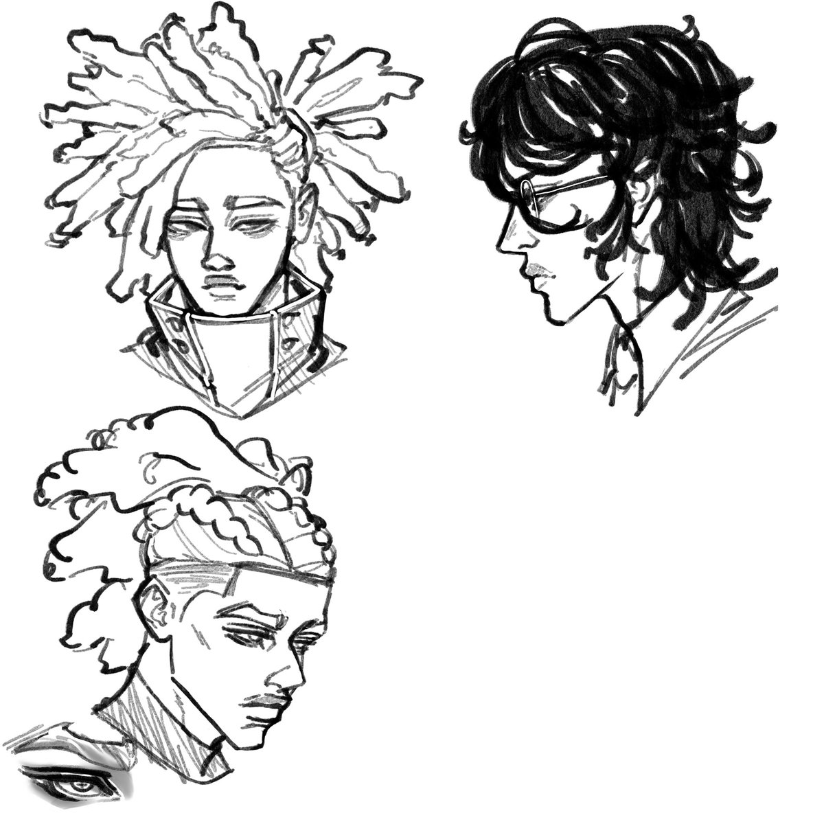 Xerotoninnnn's tweet photo. Head sketch page 

#art #artist #drawing #digitalart #anime #characterart https://t.co/nd6dxZDxzV