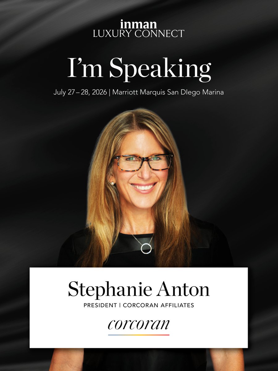 corcorangroup's tweet photo. We are thrilled to share that #Corcoran Affiliates President, Stephanie Anton, will be speaking at #InmanConnect in #SanDiego! ✈️🌟 Learn more about #Inman #Luxury Connect and the opening panel: https://t.co/R0zh1rcxoa 👈 https://t.co/bjVQt5DP0C