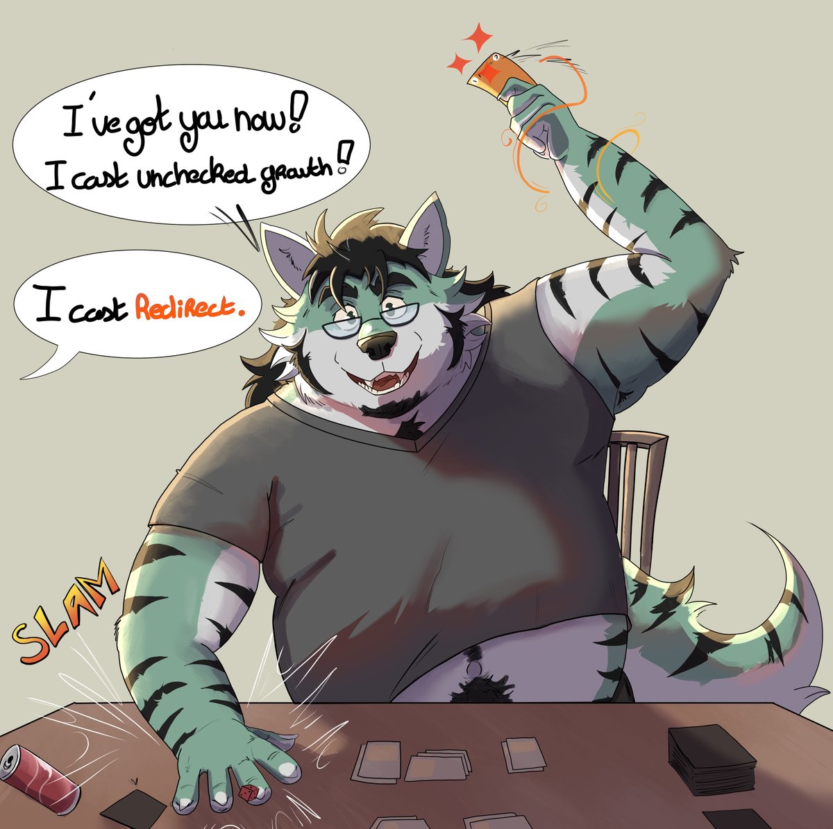 longleynus's tweet photo. Those pesky counterspells... Always there to ruin your game (waistline)

Done for chubbywolftiger! Thanks a lot :3 https://t.co/lpRbjkikeY