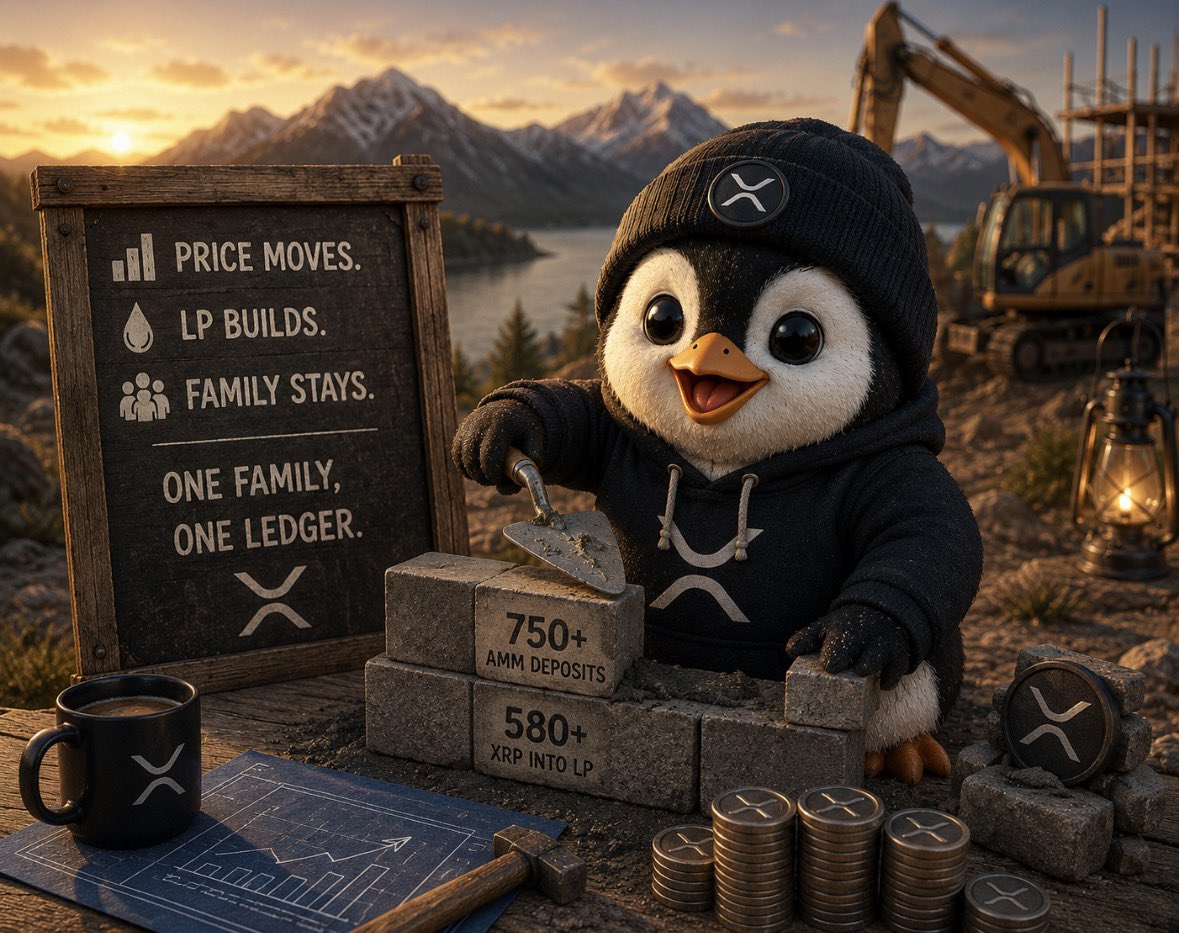 FAMILY_XRPL's tweet photo. 🐧 $FAMILY thought of the day

Market cap coming down doesn’t always mean a project is getting weaker.

Sometimes the chart cools while the foundations get stronger.

That’s what we’re focused on.

The $FAMILY bot has now added over 580 XRP into LP and it keeps building the pool day by day.

Price moves.
LP builds.
Family stays.

And we’ll keep doing this every day.

One Family, One Ledger. 💙

#FAMILY #XRPL #XRP #XRPLCommunity