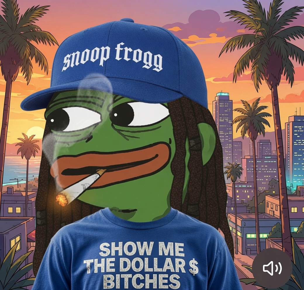 Snoopfrogg's tweet photo. @coingecko GM Chads 🐸💨 https://t.co/9gqLzpsCB2