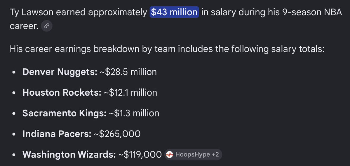 masonmay21's tweet photo. Ty Lawson, who made $43M playing basketball, says it's tough being black in America. https://t.co/5BcwZ5kLlL