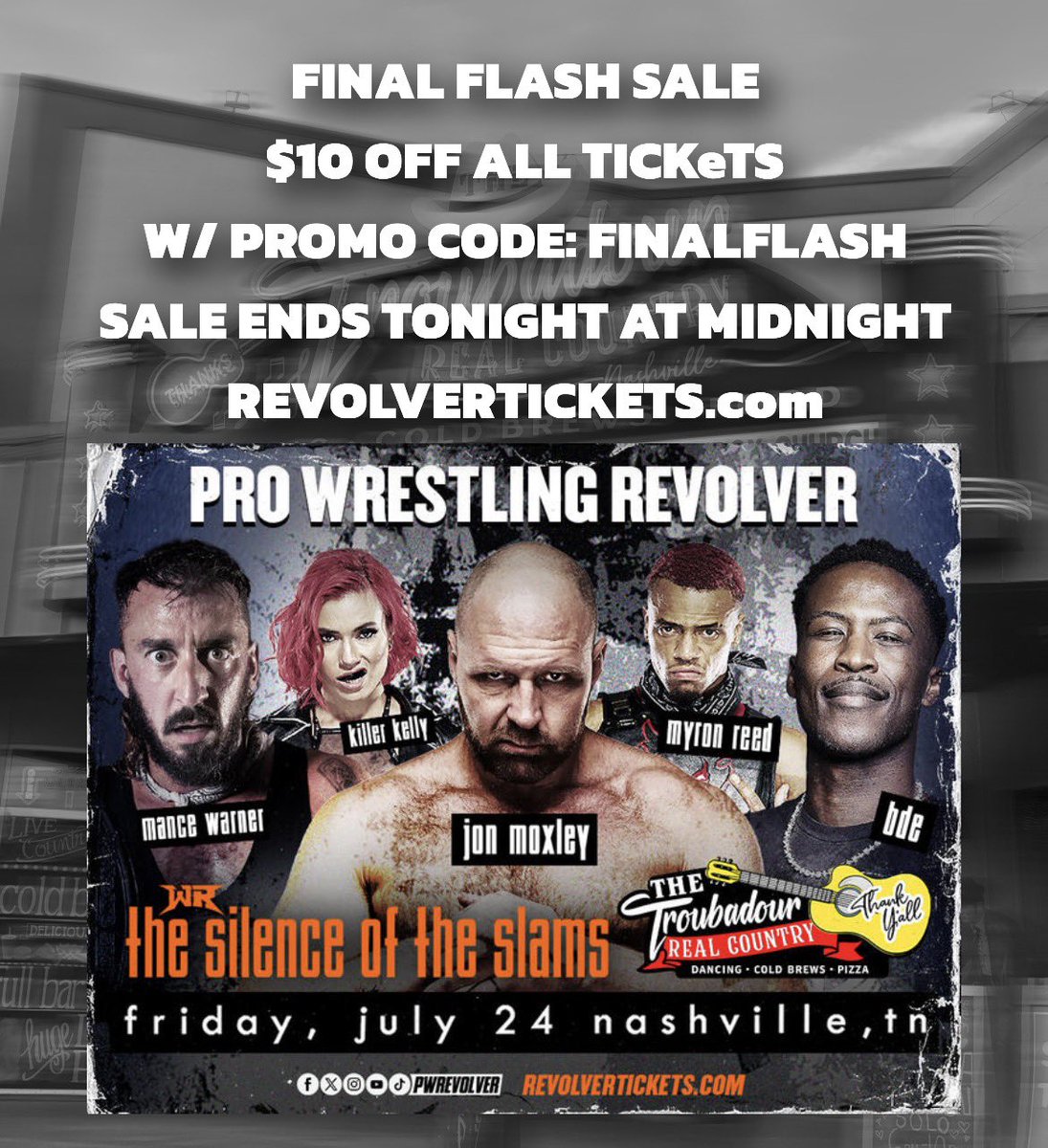 PWRevolver's tweet photo. *FINAL FLASH SALE*

$10 OFF ALL Tickets
W/ Promo Code: FINALFLASH

https://t.co/mOxgSQzp6e https://t.co/0SUTV3aJ0f