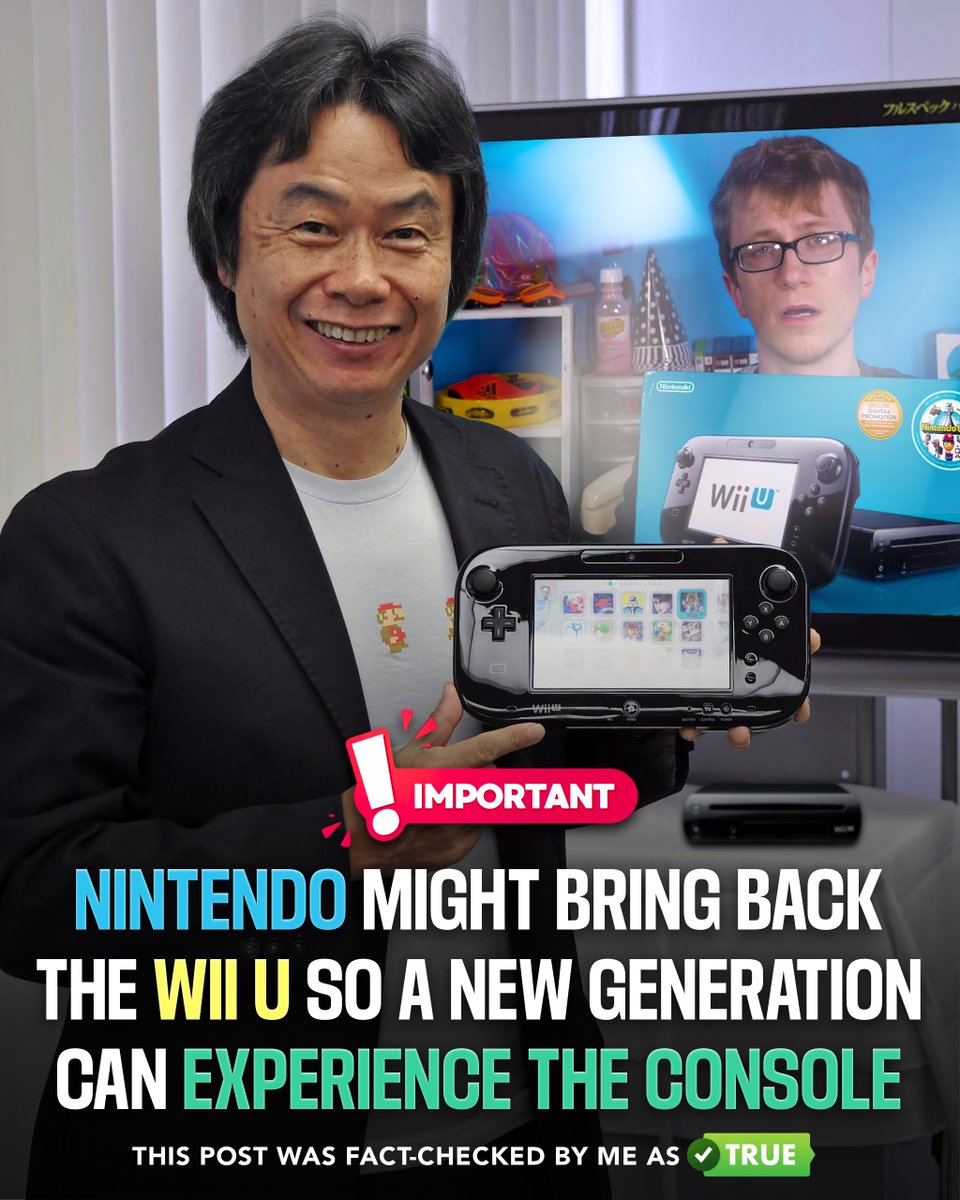 eStarland's tweet photo. BREAKING: Miyamoto might bring the Wii U back! 🚨 https://t.co/PmiPRT8WdA