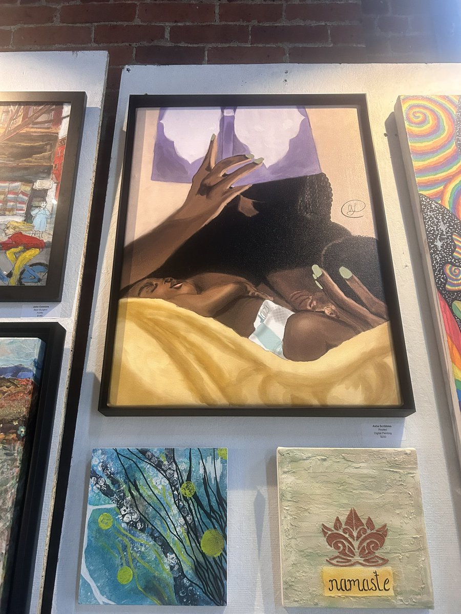 ashascribbles's tweet photo. Hello 👋🏾 Twitterverse (I refuse to call it that other name ) I’ve been away for so long but I’m back and your girl has been busy in the last six years!! I’m an exhibiting artist ! #blackart #blackartist #drawingwhileblack #ashascribbles https://t.co/iHxSlMhlZv