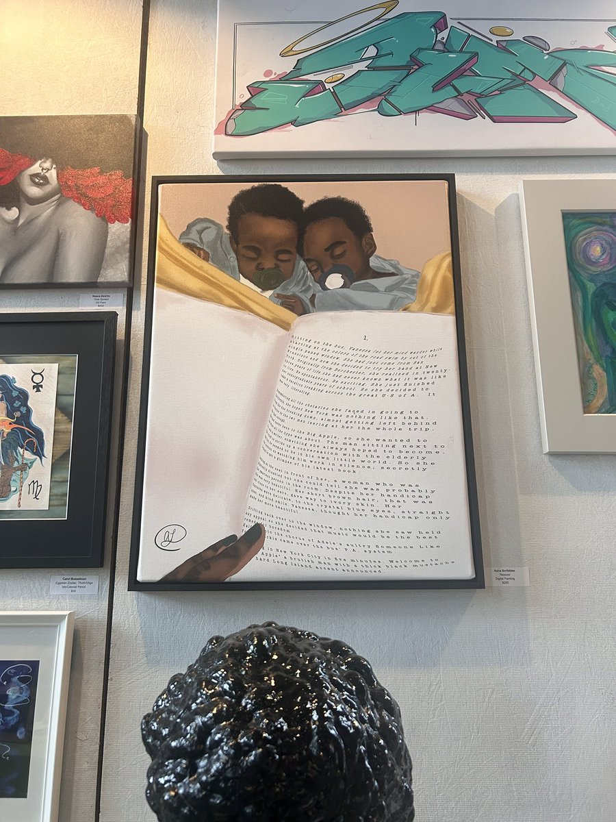 ashascribbles's tweet photo. Hello 👋🏾 Twitterverse (I refuse to call it that other name ) I’ve been away for so long but I’m back and your girl has been busy in the last six years!! I’m an exhibiting artist ! #blackart #blackartist #drawingwhileblack #ashascribbles https://t.co/iHxSlMhlZv