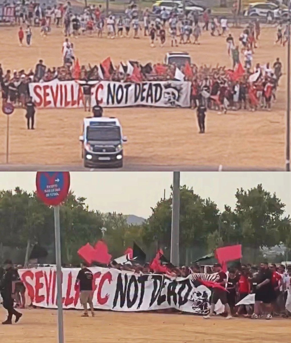 UltrasPresent's tweet photo. Biris Norte 🔴⚪️ presentes en Córdoba.

“SEVILLA NOT DEAD = EL SEVILLA NO ESTÁ MUERTO”

Córdoba CF - Sevilla FC.
#Amistoso https://t.co/lNqFMMSnQE