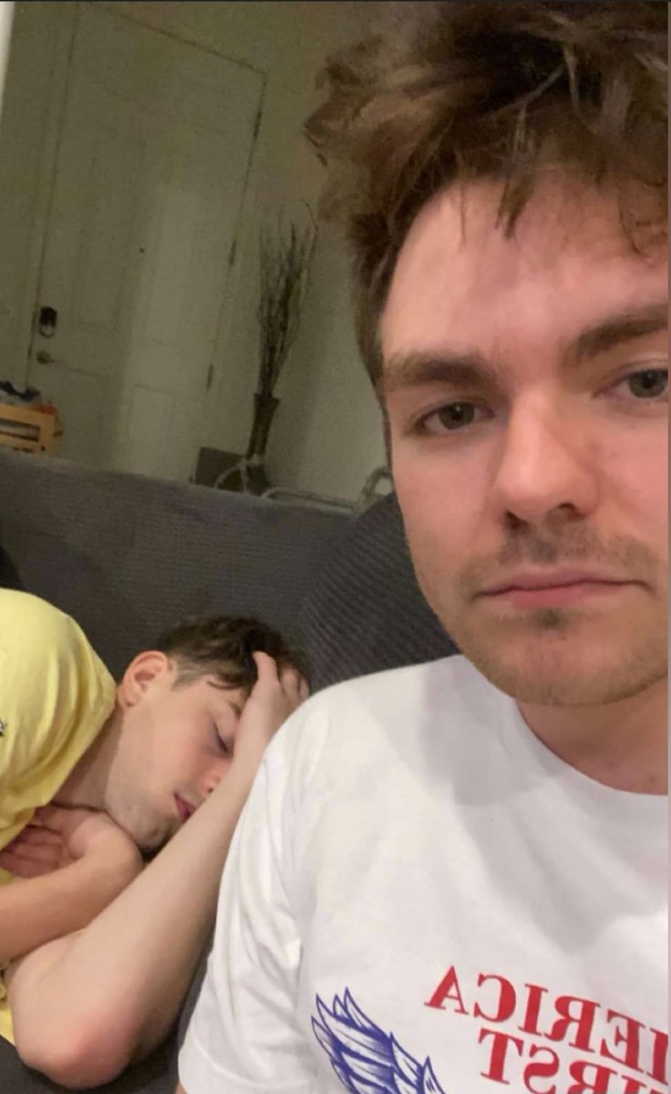 coryunbroken's tweet photo. Nick Fuentes always had Sexual Obsessions with Other Men. this is his personal "Judas" As he calls him, Jaden Mcneil. 

He was Upset at him because Jade had a girlfriend. Fuentes is deranged and took pictures of him sleeping. Then Send him a long Love letter over on Snap chat.

This psychology of nick fuentes is very complex. with my 147 IQ intellect i determined he must be a deeply closeted gay bottom and a Machiavellian Narcissist. 

Its also likely he wants to BE his Sister Melissa as during our HS years he resented her for her superior eloquence and mind. Its possible Fuentes Cross Dresses.