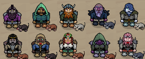 hammer_harvest's tweet photo. A few of the many player-character options in Hammer &amp; Harvest: Dwarven Roots

#gamedev #pixelart #indiegames #indiegame #cozygames #wholesomegames #lifesim #farmsim #sdv #drg #dwarf #dwarves #dwarfgame https://t.co/ZaBXjVSa9F