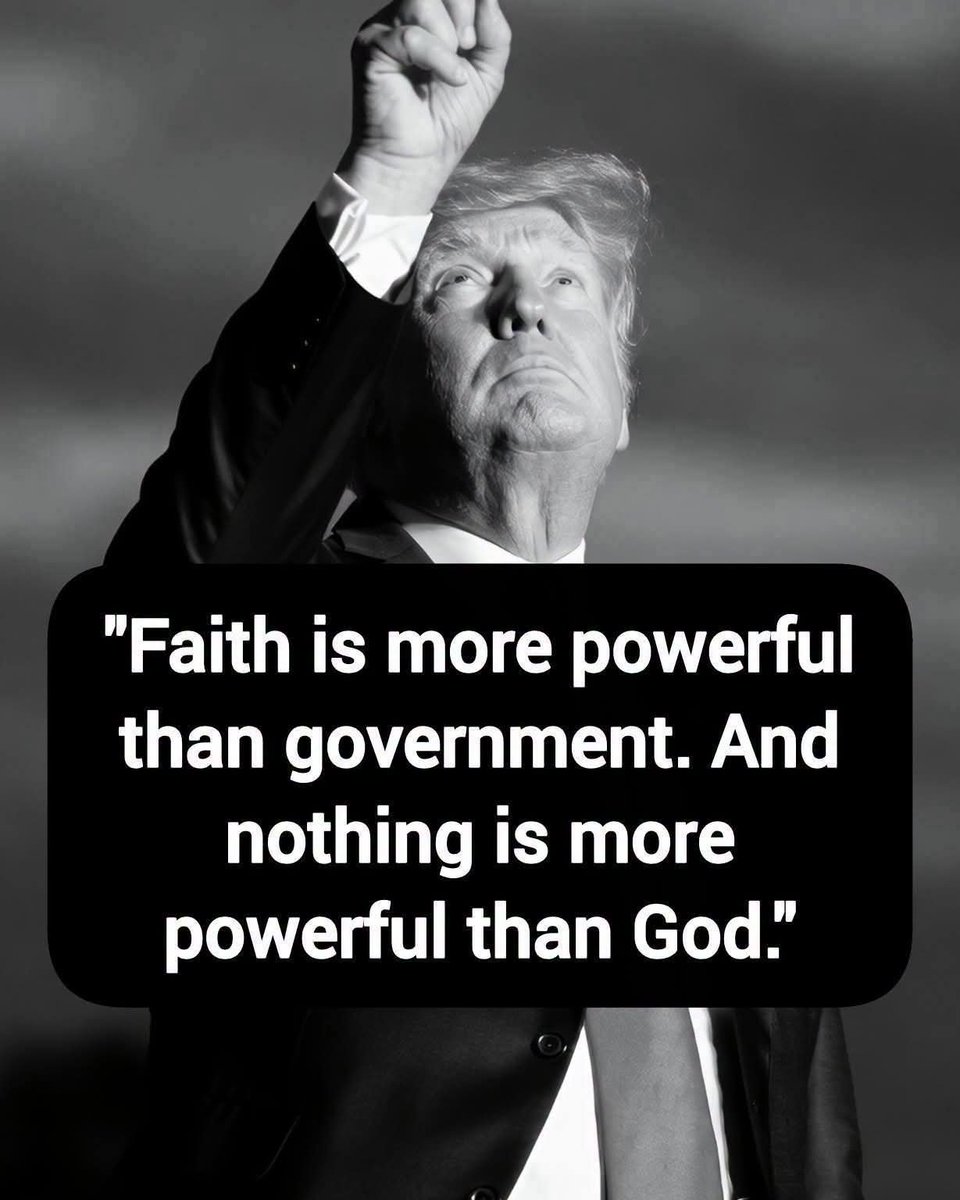 Ellis5ol's tweet photo. President Trump: "Faith is more powerful than government. And nothing is more powerful than God."

Thoughts? https://t.co/oMK0aphZJC