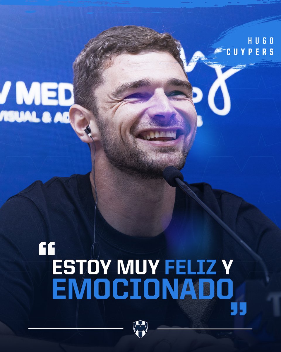 Rayados's tweet photo. "Mis primeras impresiones son asombrosas. Cuando vas a otro equipo quieres que sea un buen proyecto. Rayados habla por sí mismo en cuanto a los aspectos técnicos y tácticos".🎙️ Hugo Cuypers.🔵⚪ https://t.co/ENtuBMm0q6