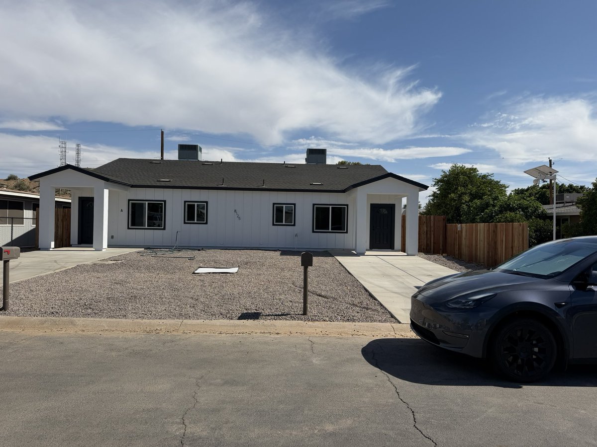 dig_deeper1's tweet photo. New construction duplex update:

I signed a DSCR loan and these were the terms:

30 year fixed 
75% LTV cash out refinance 

First of all I asked 7 different DSCR lenders and the terms ranged from

7.25% 3 points 5 year PPP 1% fee 
7.125% 2 point 5 year PPP 1% fee
6.875% credit of $1K 3 year PPP 1% fee
6.75% zero points 5 year PPP 1% fee 
6.50% zero points 5 year PPP .5% fee

Plus $1500+ underwriting fees that every lender charges 

I’m sure you can tell which one I decided to go with 

The brand new duplex is rented for $2000 each side and all utilities are separate paid by the renters 

3 bedrooms and 2 bathroom 
1064 sq ft each unit 
Private patio 
Long driveways
Washer and dryer included 

I was able to extract $XX,XXX from the cash out refinance 

I went from 18% hard money to 12% hard money to 6.50% DSCR loan 30 year 
Now I can breath lol 

My initial monthly payment will be 
September 1st $2,860 and that includes taxes and insurance 
Insurance is $70
Taxes are $42 

Now that I have signed into a much lower rate I can focus on the next move 

Buy another infill lot to build the next duplex