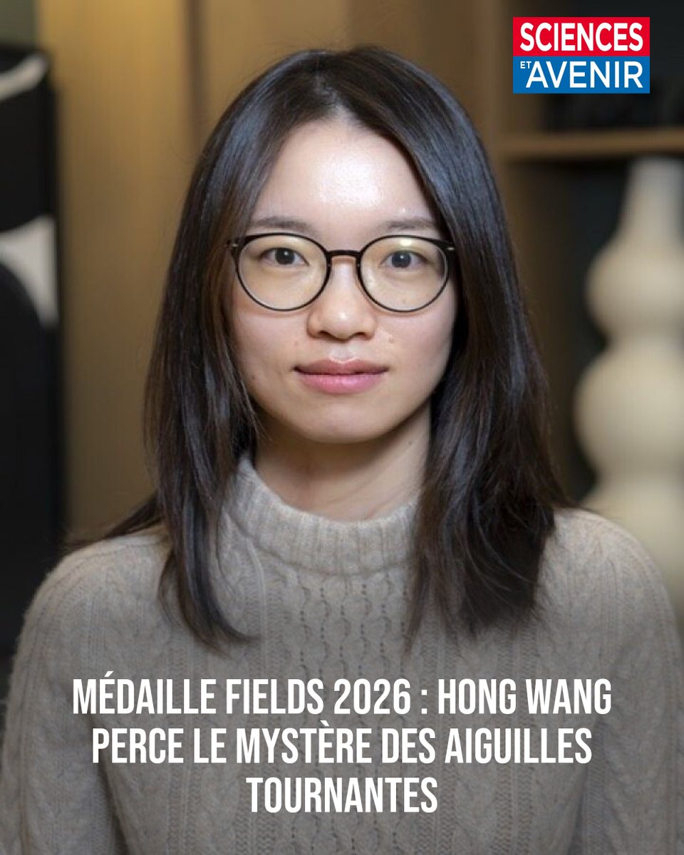 Sciences_Avenir's tweet photo. Médaille Fields 2026 : Hong Wang perce le mystère des aiguilles tournantes
👉 https://t.co/iwanJPNTg7 https://t.co/Vsh9LDK7z1