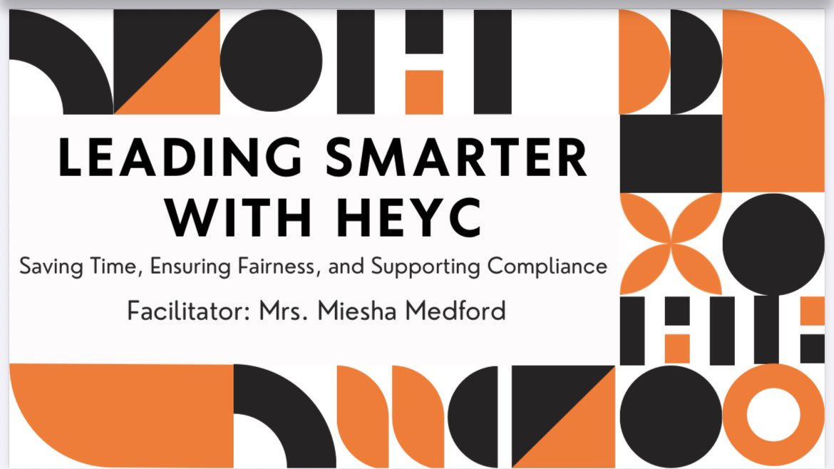 MsMieshaMedford's tweet photo. Excited to facilitate professional learning as our campus leaders launch #heyC for their campus! Looking forward to helping leaders and teachers save time, improve consistency, and keep the focus on student achievement. #AIinEducation #EdTech https://t.co/W8vVfAGRie
