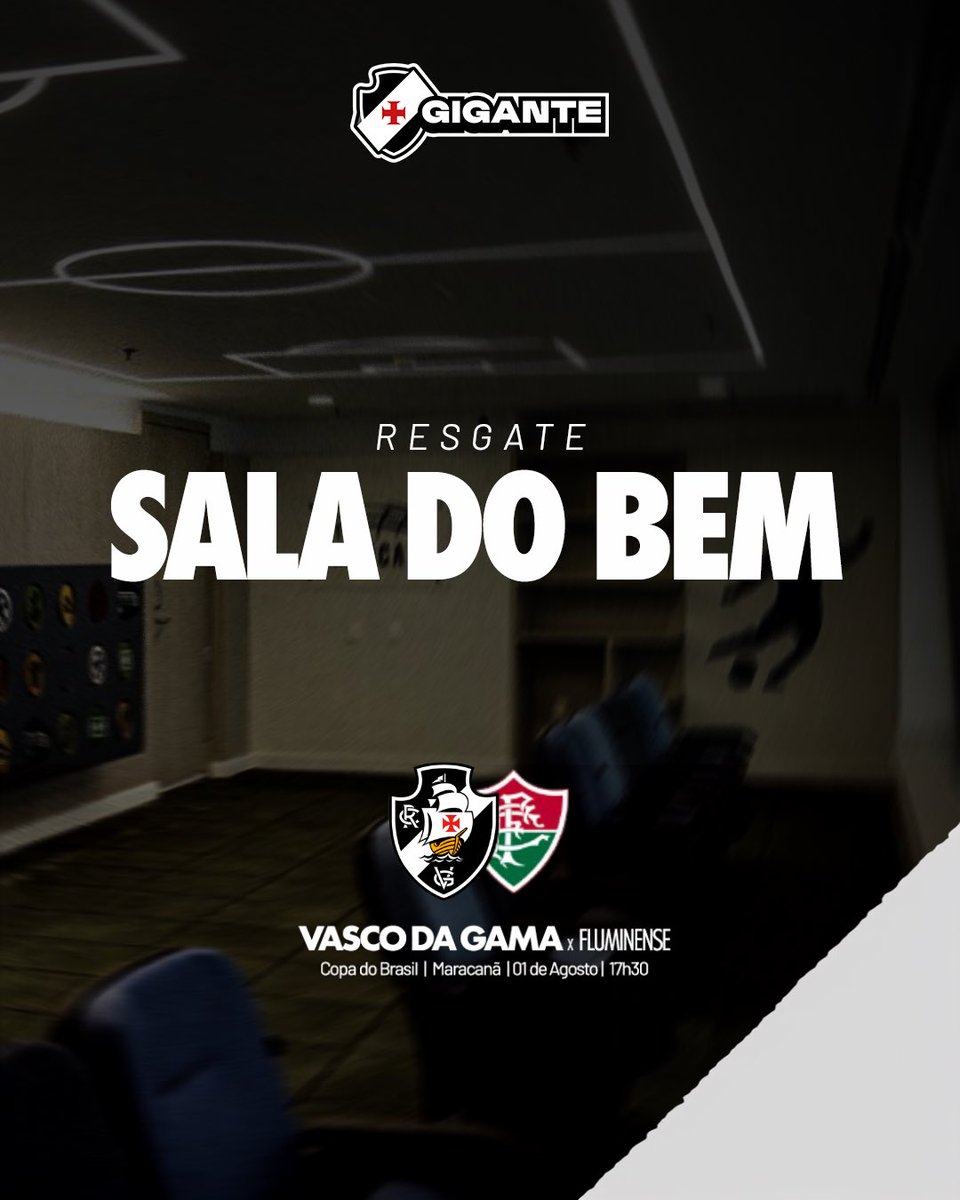 sociogigante's tweet photo. 🚨 Atenção, Vascão! 💢

O resgate para a Sala do Bem (espaço que atende pessoas com TEA), para a partida VASCO x Fluminense, no Maracanã, estará disponível nesta sexta-feira (24/07), a partir das 10h.

O resgate ocorrerá exclusivamente de forma ONLINE, por meio do site https://t.co/1Y7XkH6xHN

Para mais informações, acesse https://t.co/JTOY6LE8SW 💻

#SejaUmGigante
#VascoDaGama