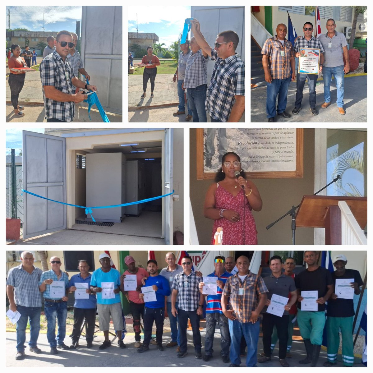 CEmpercap's tweet photo. Reafirmamos el compromiso con #Cuba en Acto por el Día de la Rebeldía Nacional. Inauguramos el sistema de paneles solares en nuestra División después de una exitosa puesta en marcha. Paso significativo en el camino a la soberanía energética #PetrolerosporCuba https://t.co/Ji0dSq1eiD