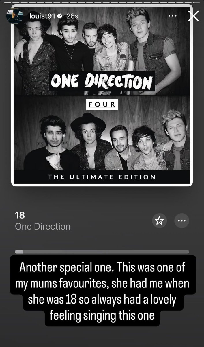 louistbr's tweet photo. 📱 • Louis postou Where do Broken Hearts Go e 18 nos stories! 

“Outra que é especial pra mim. Essa era uma das favoritas da minha mãe, ela me teve quando tinha 18 anos então sempre foi adorável cantar essa” https://t.co/56mFFNDCDJ
