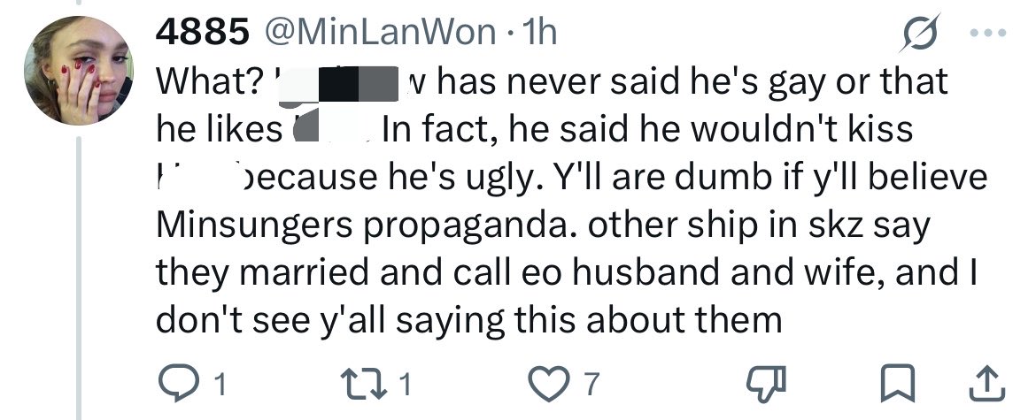 HANJI_PROTECT's tweet photo. ⚠️BLOCK AND REPORT ‼️

The first akgae is spreading stigma and bullying 🐿️’s appearance, while the second is using derogatory nicknames to insult him. No matter how you feel about a ship or its shippers, there is absolutely no justification for dragging HJS into it or targeting him with this kind of behavior.

Categories Mentioned in Reply

❕RNB THE ACC
- 계정 신고 및 차단

🛑 PLS DO NOT INTERACT 🛑
- 상호 작용하지 마십시오

🔗: https://t.co/4BWwR0wlu3
🔗: https://t.co/Wy2puyX1TU