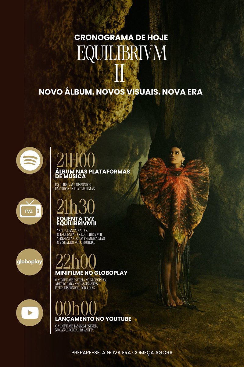 fonteanittabr's tweet photo. CHEGOU A HORA! “EQUILIBRIVM II” está prestes a nascer, atente-se ao cronograma oficial de lançamento do álbum do ano: https://t.co/D7s7OCO3Oc