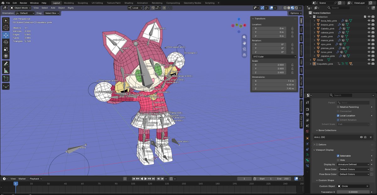 fertreo123649's tweet photo. #fanart #blender #3dmodeling #3dart #render #flat_color #vtuber #deltarune #Pink Ya logré terminar a Pink de Deltarune, mañana termino el último personaje que me falta de la ruleta https://t.co/t7BBzGaLAG