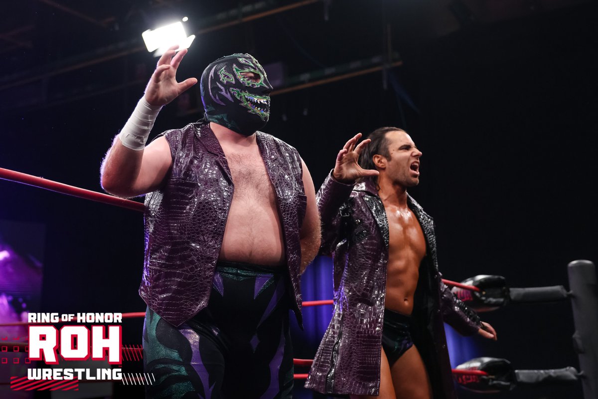 ringofhonor's tweet photo. A major tag team showdown is set as the Premier Athletes (@TonyNese and @AriyaDaivari) take on Dark Order (@EvilUno and @YTAlexReynolds) on #ROH TV!

📺 Watch ROH TV on #HonorClub at https://t.co/8dcdtxr3sN https://t.co/O8d7v97cvk
