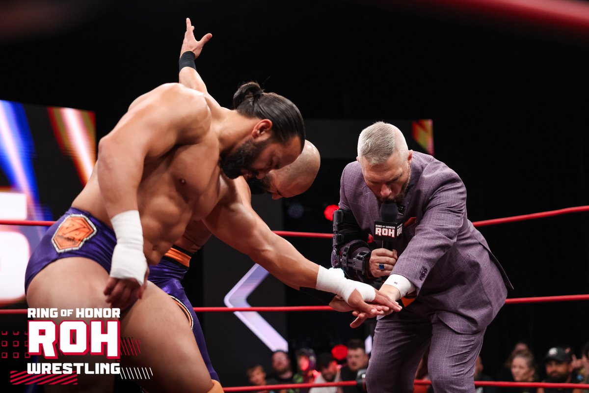 ringofhonor's tweet photo. A major tag team showdown is set as the Premier Athletes (@TonyNese and @AriyaDaivari) take on Dark Order (@EvilUno and @YTAlexReynolds) on #ROH TV!

📺 Watch ROH TV on #HonorClub at https://t.co/8dcdtxr3sN https://t.co/O8d7v97cvk