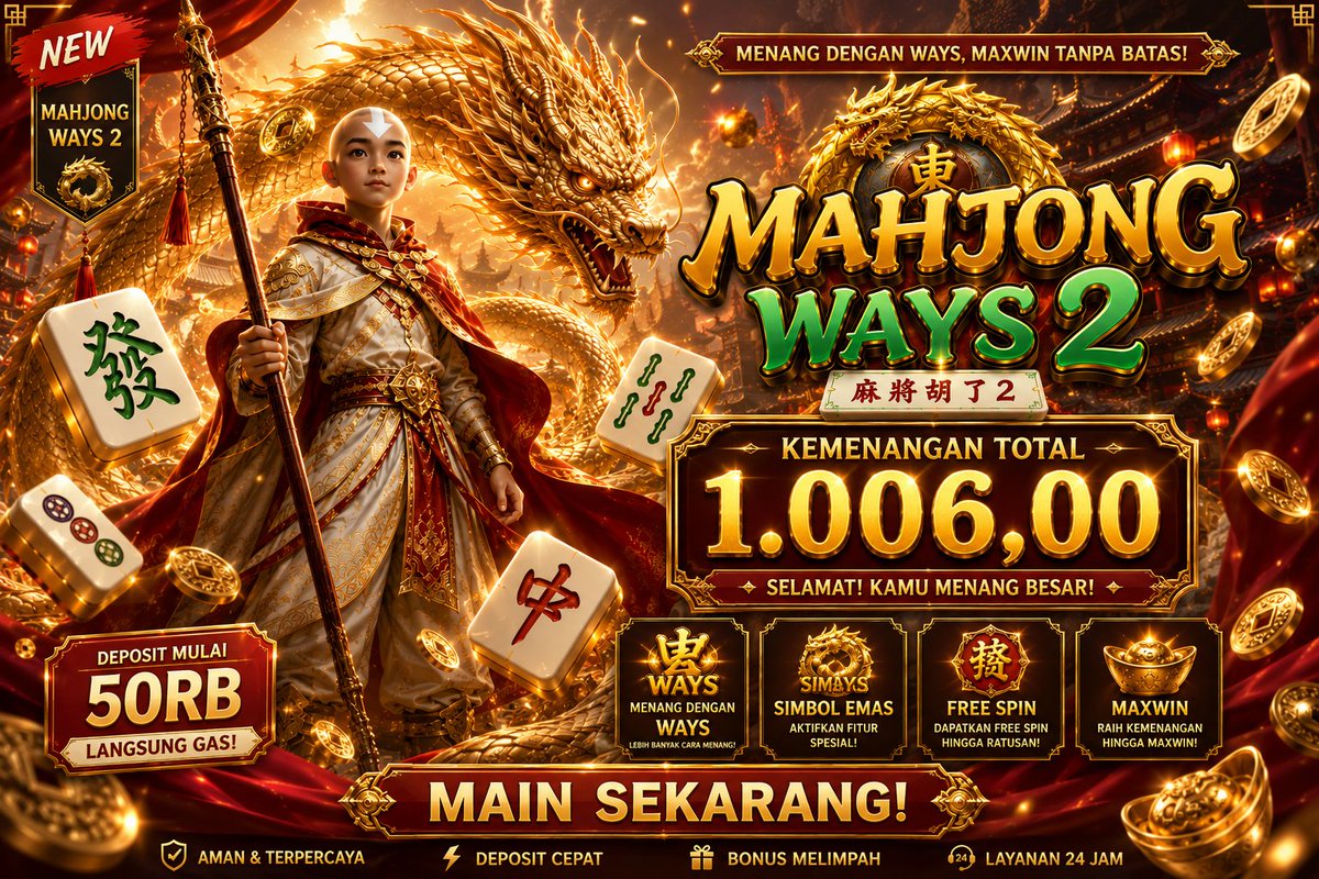 _AVT808_'s tweet photo. Top favorite game di AVATAR808
"👑MAHJONG WAYS!👑"

Fitur scatter dan free spinnya bikin banyak Sobat betah main.

Mau coba juga?
https://t.co/VCYhYn5tcL 
ATAU SEARCH GOOGLE "AVATAR808"
CONTACT ADMIN
https://t.co/q1On2Uhd2S

#AVATAR808 #MAHJONGWAYS #CUANABIS #PROMO #GACORMANTAP https://t.co/yFjIGu4jr0