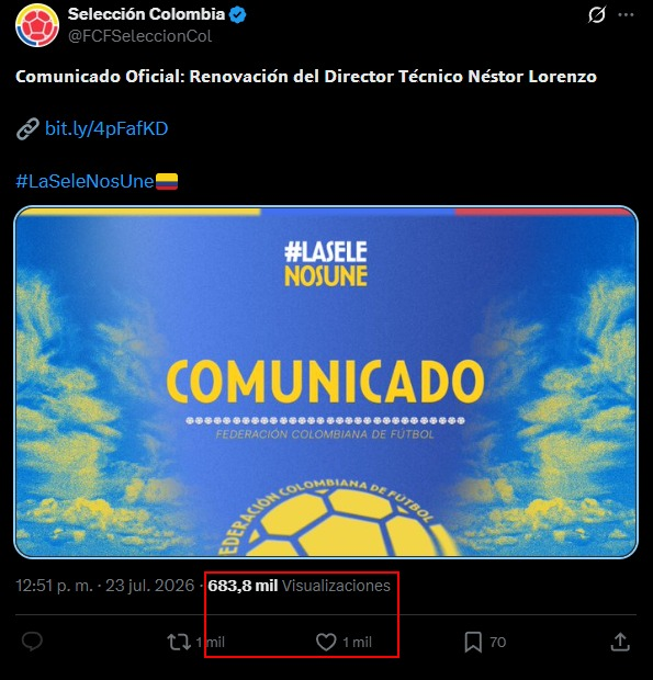 IsaacAgc's tweet photo. A esta hora que publico esto, 5:00 pm, y estas son las cosas que quiere callar la #FCF.... Renuevan a Lorenzo, y desactivan los comentarios de la publicación, pero solamente llegan a escasos 1K likes v.s casi 640K interacciones. La gente no quiere ni aprueba el proceso "Lorenzo". https://t.co/iDLOgP9Sz9