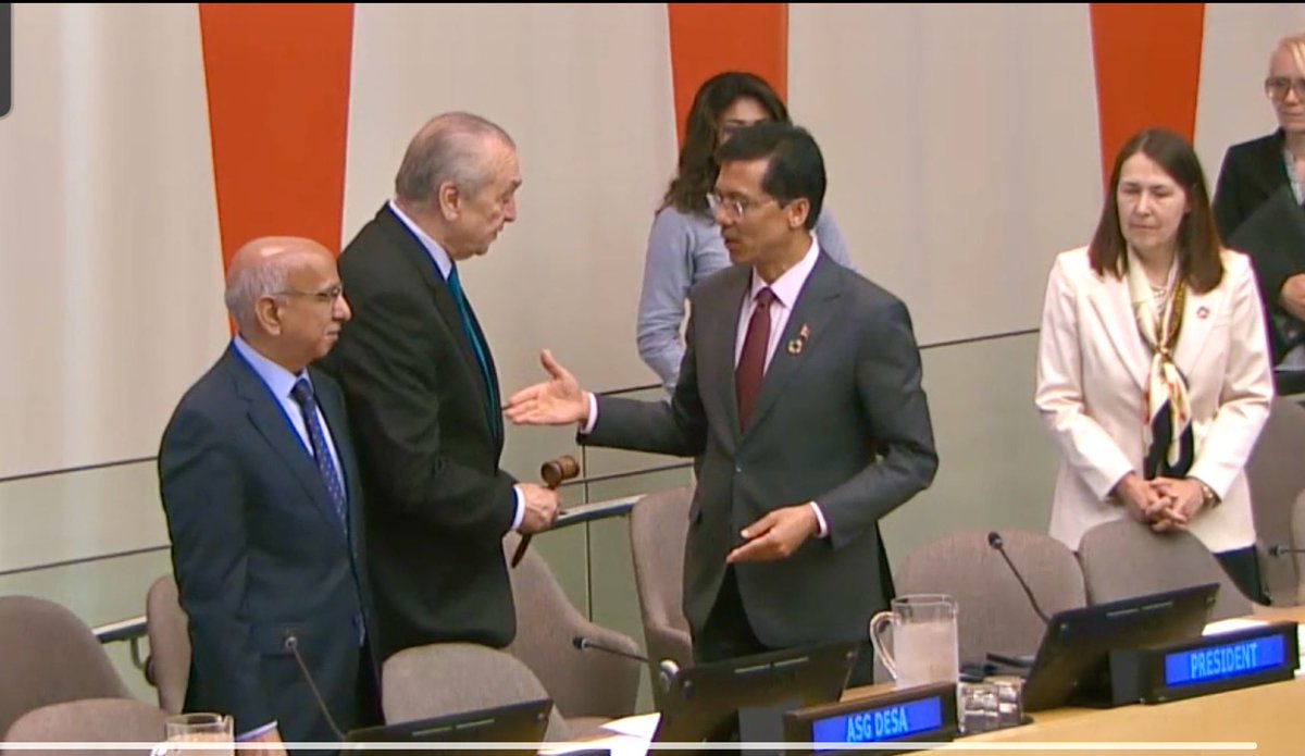AfricanUnionUN's tweet photo. Congratulations to #Algeria for assuming the Presidency  of the @UN Economic and Social Council (#ECOSOC) for its 2027 Session, with Ambassador Amar Bendjama, PR of Algeria to the UN, elected by acclamation today, by the Council. This role underlines Africa’s dedication to sustainable development and addressing global challenges in line with #Agenda2063. Given that 14 African countries are members of the ECOSOC, this will help increased coordination to promote African interests. Algeria's leadership is expected to improve collaboration with member states to tackle significant global issues, enhancing the African Union's influence in important international discussions.

#SDGs #TheAfricaWeWant