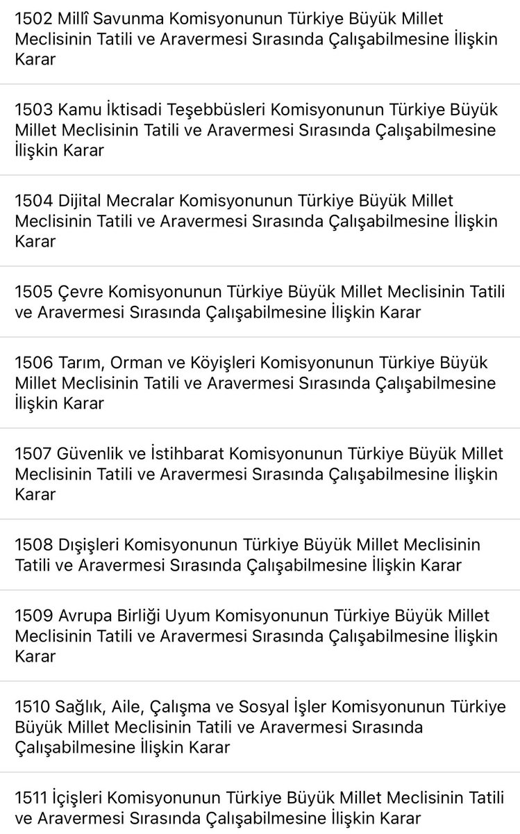 ilteryesiltas's tweet photo. RESMİ GAZETE’DE…

Komisyonlar, TBMM tatile girse de çalışmalarını sürdürecek. https://t.co/QCQkjvuyxq