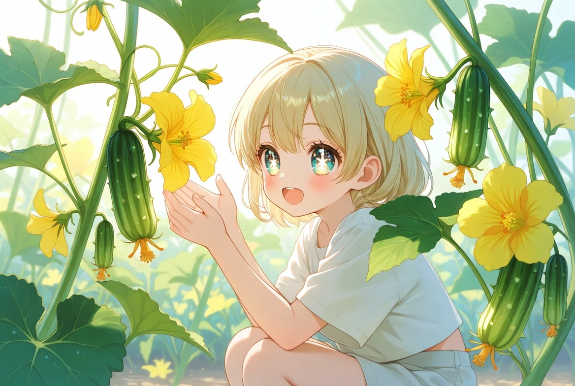 oxcna's tweet photo. 花から届く夏の合図🥒

きらり黄色い花が咲くよ🌼
実りの準備が始まるね🌱

小さな花の大発見🔍
きゅうりへ育つ道しるべ✨

ぐんぐん大きくなあれ😊
畑の変化を楽しもう🌈

#盛夏 #きゅうり #夏野菜 https://t.co/iMexm0Sd5w