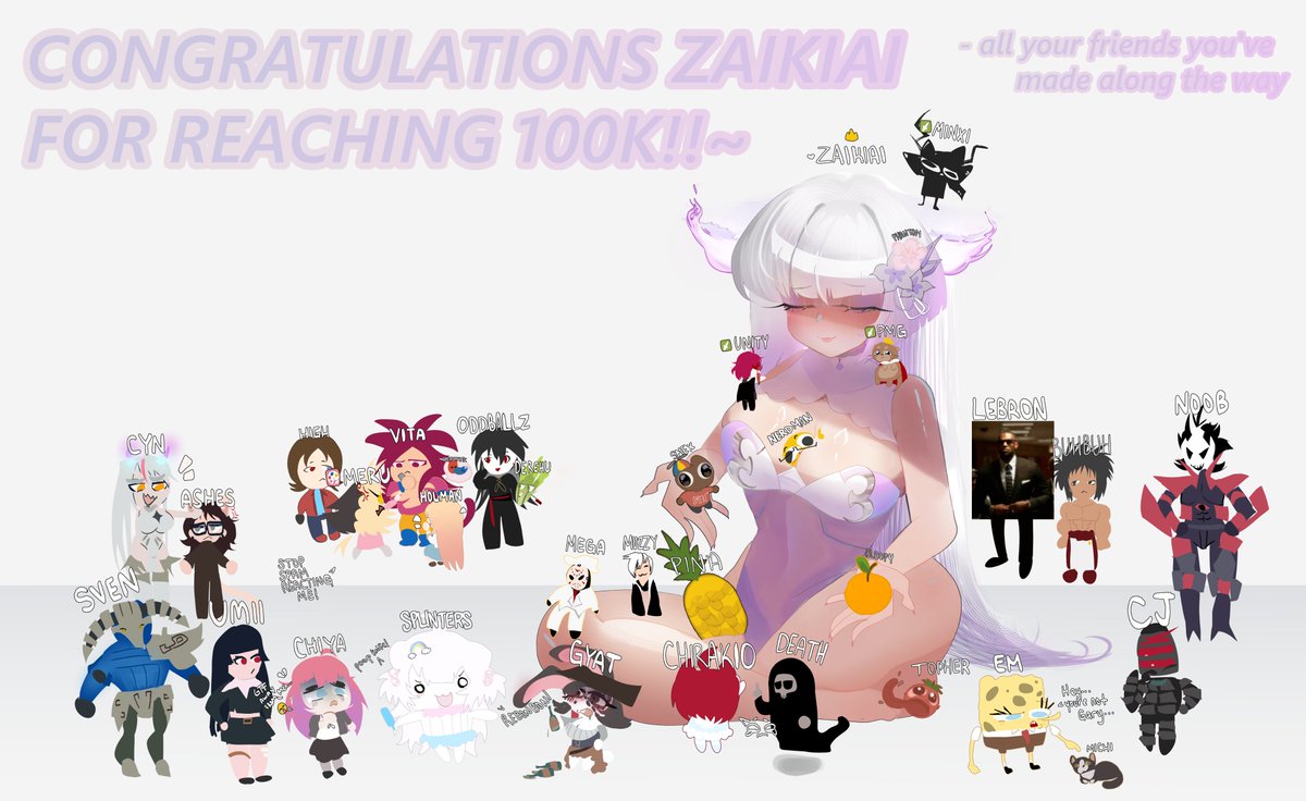 ZaikiaiVirus's tweet photo. This isn't just a 100K celebration... it's a thank-you letter disguised as artwork. 💜

Congratulations, @Zaikiai, on reaching 100,000 YouTube subscribers! 🥳

Every late night, every upload, and every amazing person you've met along the way made this possible.

#Zaikiai #100KSubs #YouTubeCreator #CreatorMilestone

Credit: @Meruccubi