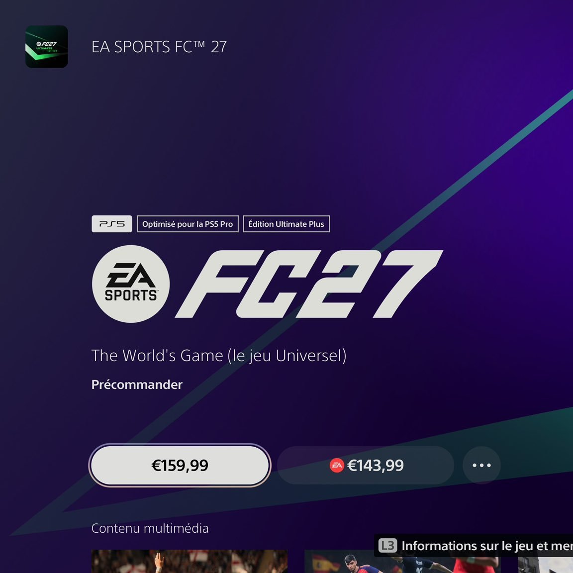 EAFC_PRIME's tweet photo. 🚨GIVEAWAY🚨 FC 27 Ultimate Edition🔥💥

-To join:

• Retweet 🔁 + Like 🤍
• Follow me @EAFC_PRIME ✅️
•Comment on your platform

#Fc27 #Eafc27 https://t.co/ZfJQk78s6q