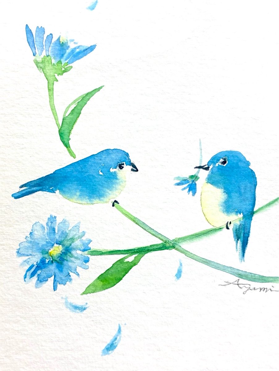 色紙 イラスト 水彩 動物 ネコ 動物 水彩画 イラスト 水彩画