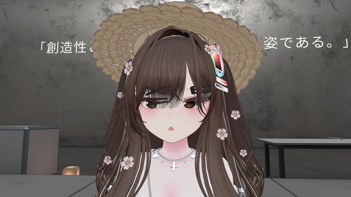 Yozakuraasahi's tweet photo. おはよ～ 富士Qアイランドの水着着せてみた！
ミルチナさんは帽子が浮いてるのみてなんだこれみたいな顔して見てる👀
#Milltina3D #VRC https://t.co/i17rmDj1Oy
