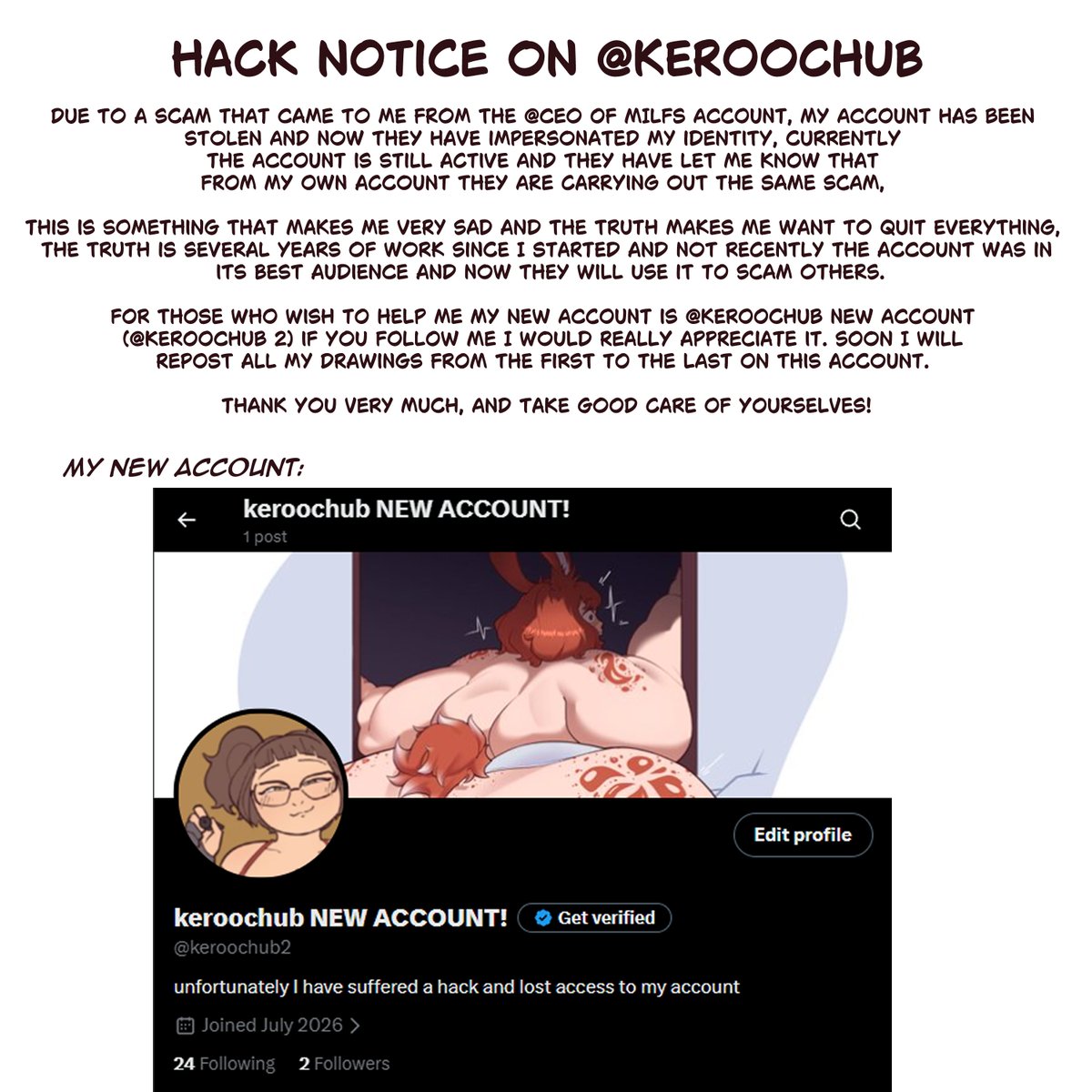 keroochub2's tweet photo. important notice! @keroochub https://t.co/s0lroiOcBM