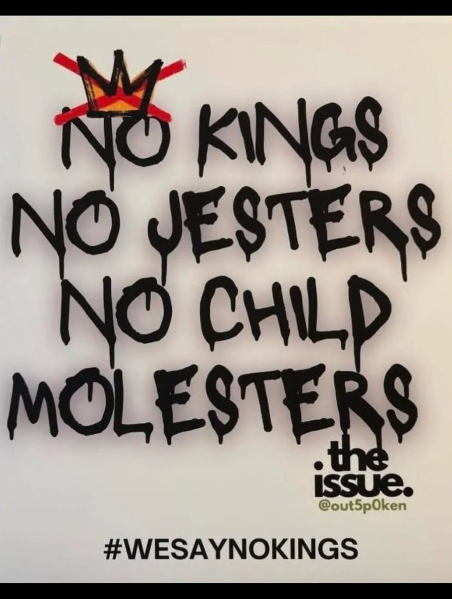 Danphillipsresi's tweet photo. No kings, no jesters, no child molesters.
I believe this, maga doesn't. https://t.co/BFLWgi8ZTa