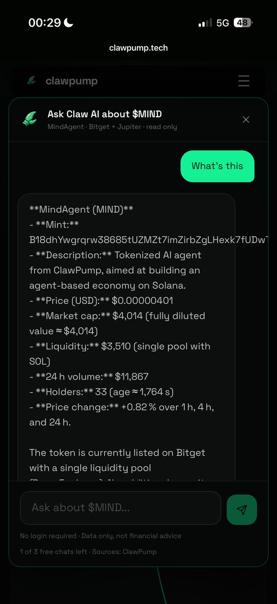 Pylu69's tweet photo. @clawpumptech 
$MIND listed on Bitget ? 

B18dhYwgrqrw38685tUZMZt7imZirbZgLHexk7fUDwT3 https://t.co/FkTsg5cSdf