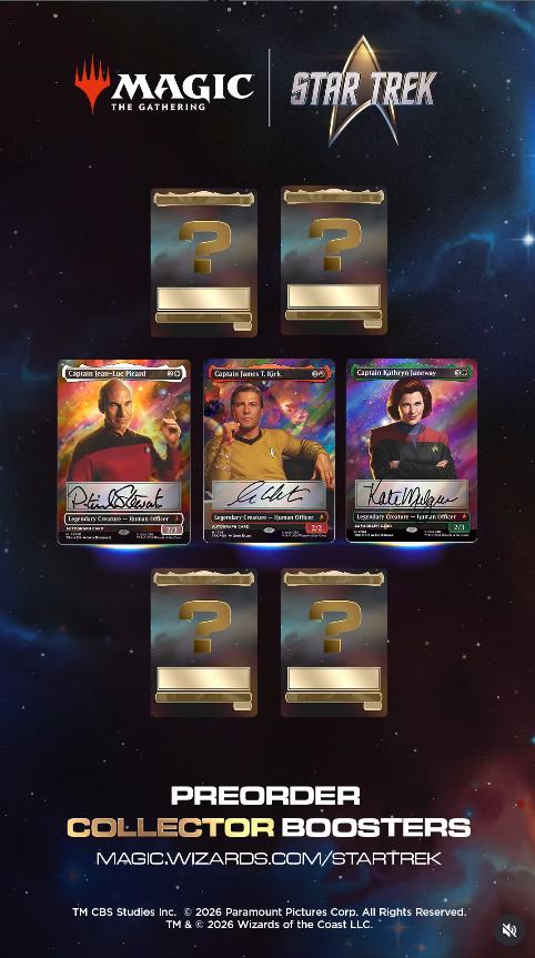 MTG スタートレックで収録される 「サイン入りヘッドライナー・カード