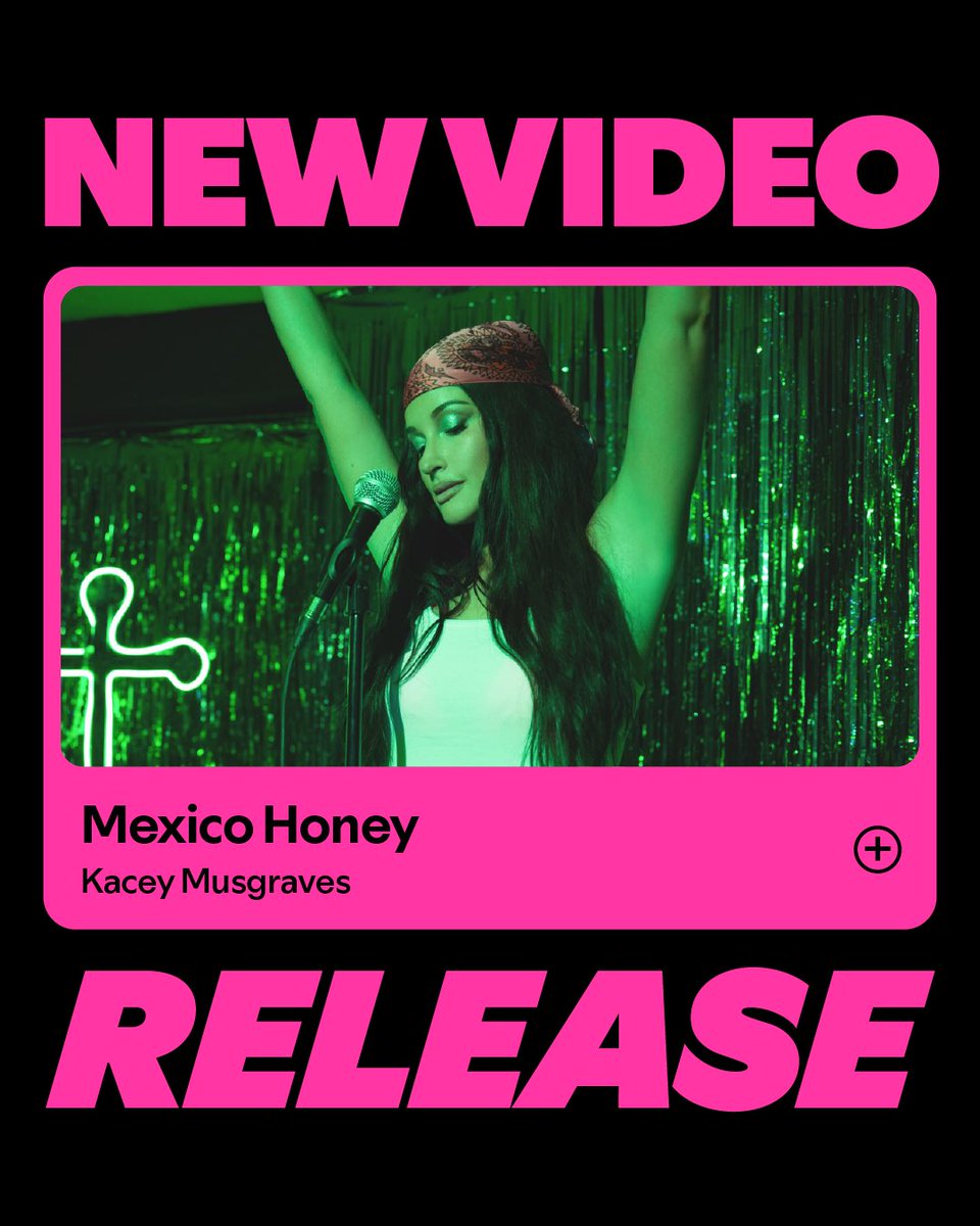 Spotify's tweet photo. .@KaceyMusgraves’s 𝑀𝑒𝓍𝒾𝒸𝑜 𝐻𝑜𝓃𝑒𝓎 era just got sweeter. Watch the new music video now on Spotify 🩷 https://t.co/uvoyKJTI9I