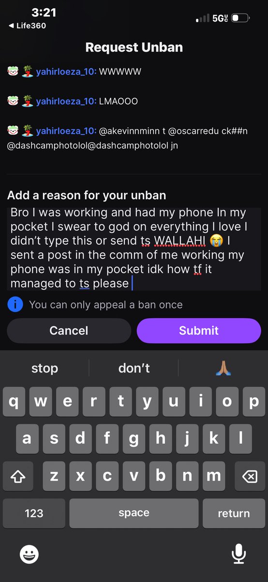 yahirlnms's tweet photo. swear I have the worst luck ever bro I was working and I had stream on in my pocket and it did ts now I’m banned from chatting mods please 😭 https://t.co/IZ4ARxnIgL