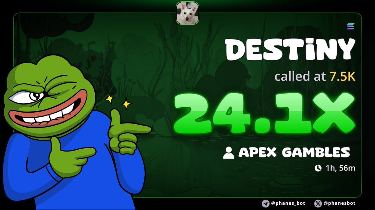 Bonkillion's tweet photo. I told my Telegram and Discord that I was paying DEX on $DESTINY at a 7k mc and we've pushed it to a 192k mc for a 24x so far.

Make sure you join my community so you don't miss out on my future calls! ♥️

Telegram: https://t.co/EkZIG6gzhC 

Discord: https://t.co/vXYco0Lal1 https://t.co/DKFMw5qSfI