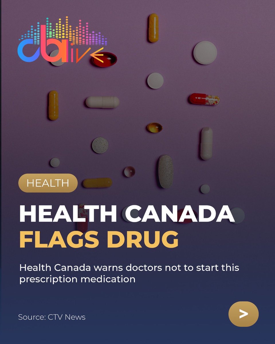 CbaliveRadio's tweet photo. 💊 Health Canada is reviewing TAVNEOS (avacopan) over concerns related to clinical trial data and has advised healthcare providers not to start new patients on the medication during the review.

📌 Source: CTV News

#CBAliveRadio #HealthCanada #HealthNews #PatientSafety #Canada https://t.co/LXl0aUyuwT