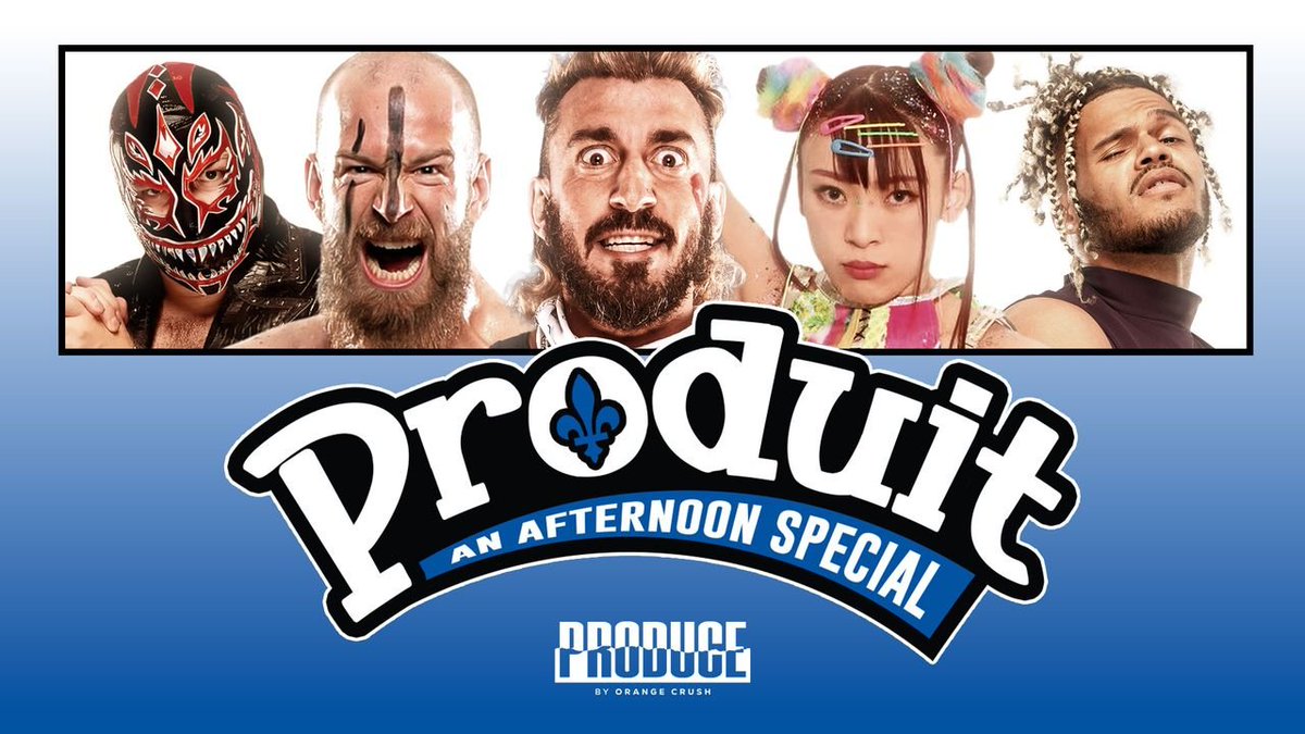 myaewofficial's tweet photo. Reminder: Sunday, July 26, @PRODUCENYC is producing "PRODUIT - An Afternoon Special" in Montreal. The pay-per-view will be streaming on #MyAEW.

Buy the stand-alone event for $14.95 or purchase the six-event bundle at https://t.co/3kcJEvqRbM - use code PRODUCEMYAEW to save $40! https://t.co/YUR5zgL445