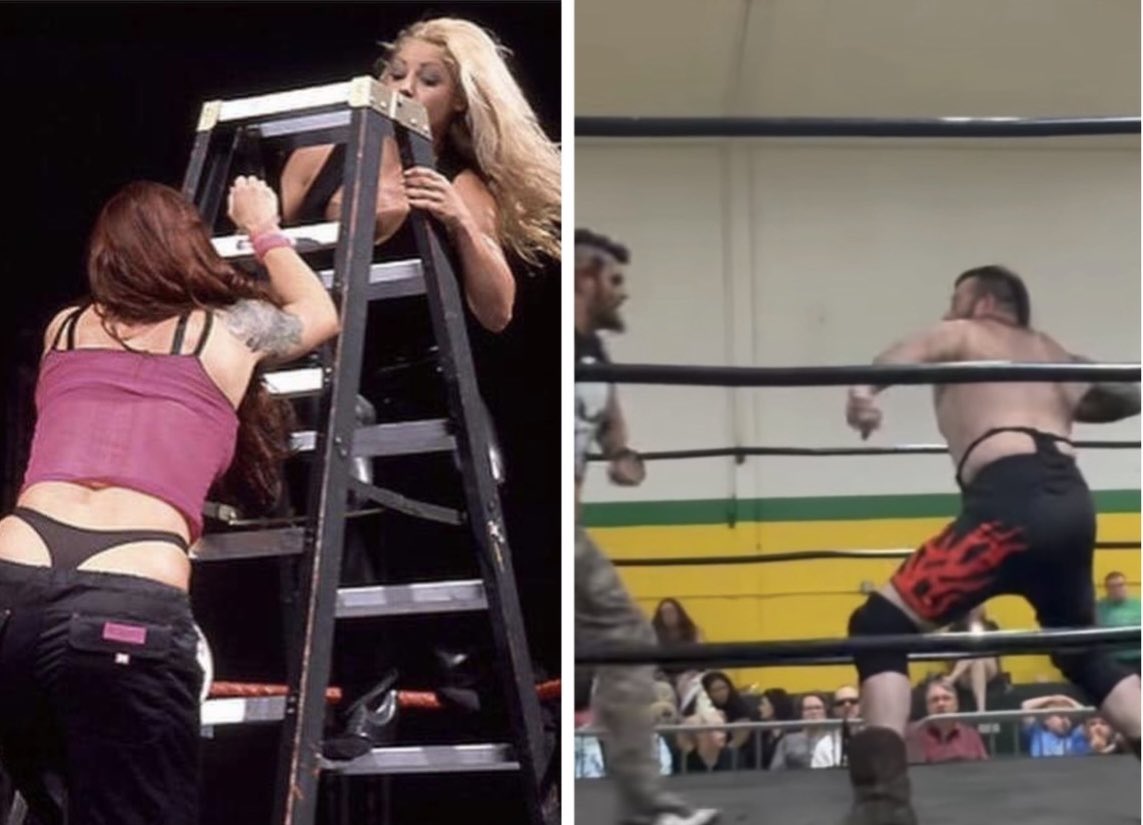 BulkNasty91's tweet photo. Its my singlet straps you filthy animals. Anyway. Who wore it better. #BigManBusiness #ProWrestling #Whoops #Criminals #BulkNasty https://t.co/aQb7OlTEcz