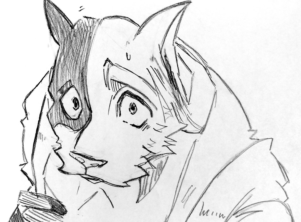 buncho_moti's tweet photo. 作者様の投稿見て描きたくなったタイカ🐶

超久々に鉛筆で描いたのですが…めちゃくちゃイイ！上手くなった気分です🤭
#タイカの理性 #イラスト #模写 https://t.co/haJJXA2dPk