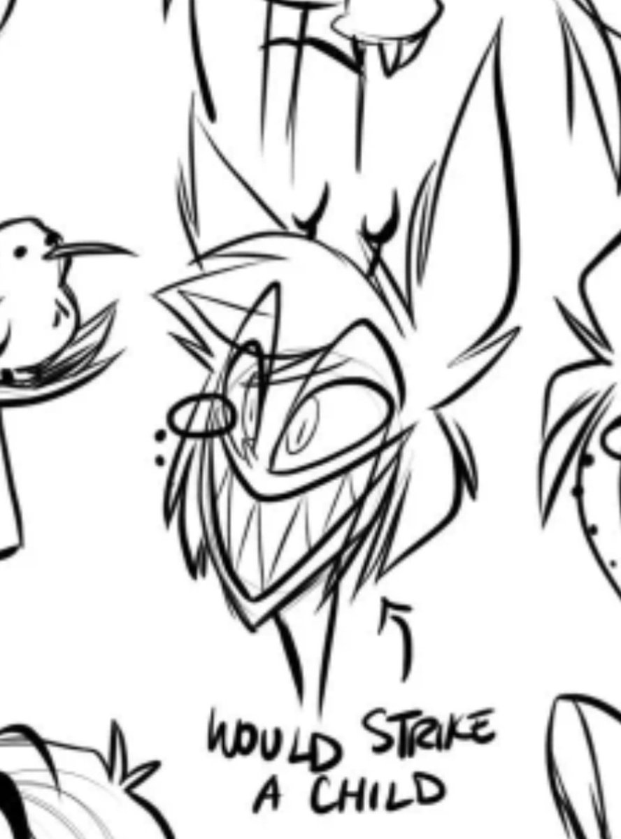 Alastorsfluffy's tweet photo. Rembering how one time on stream Viv said Alastor would slap a child if they annoyed him enough and then accompanied that with these drawings that genuinely fucking kill me. #Alastor #HazbinHotelAlastor https://t.co/SpQ68FKj13