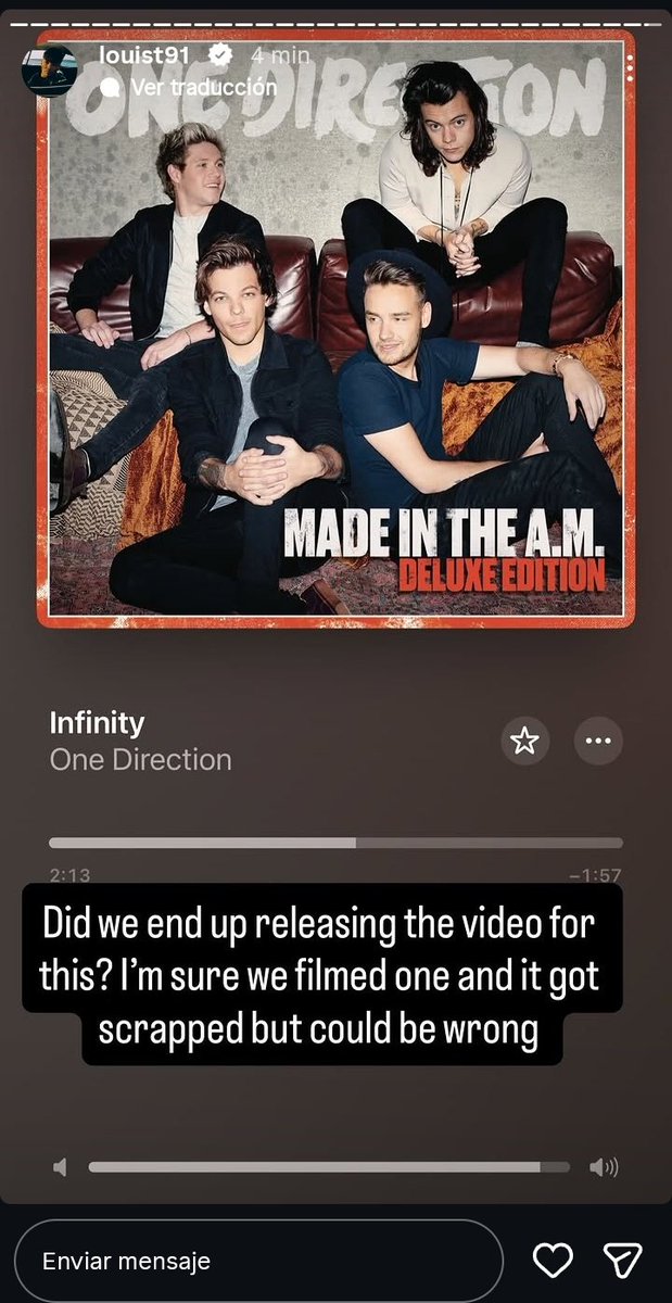 chemicalmonkeys's tweet photo. Louis Tomlinson que carajos estas hablando del video de infinity que grabaron y nunca lo mostraron todo esto en pleno 2026 AYUDA https://t.co/aqKHRX95Ti