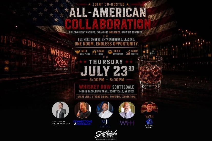 GemRayMedia's tweet photo. The All American 🇺🇸 Collaboration @ Whiskey Row Scottsdale ~ Thurs - 07.23 at 5pm ( Come Network w/ 200+ Business Professionals ) - For Detailed Information || Gem Ray at 480.772.7613 (Text) https://t.co/1udMTu1DTR