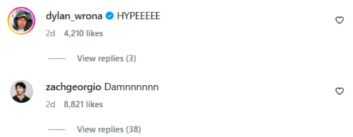 ormewoods's tweet photo. all of them commenting and/or liking the post is a pretty simple and concise rebuttal to the "nobody liked us in the villa" narrative too https://t.co/153OkFwlXV